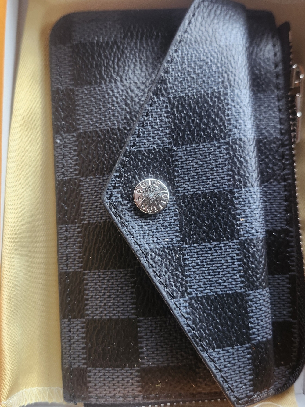 Fashion Black Damier Card Holder Wallet